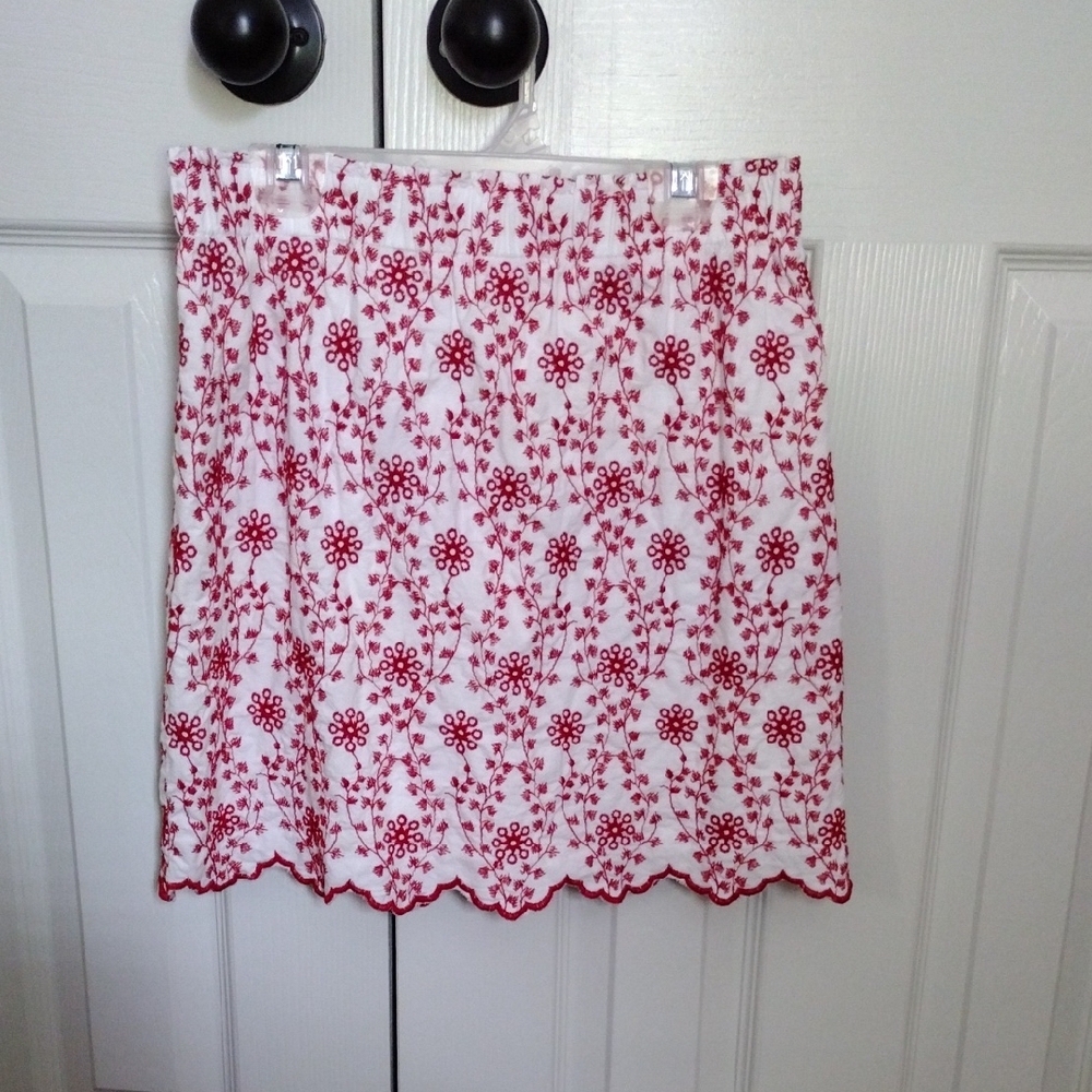 Francesca's Collection Embroidered Mini Skirt
